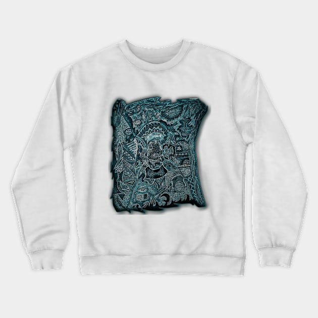 YokBlue Crewneck Sweatshirt by Yok Tomato